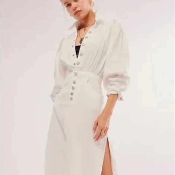 white christmas dresses Gratuita Long Sleeve Rib Maxi Dress | Cream | Womens main image 0